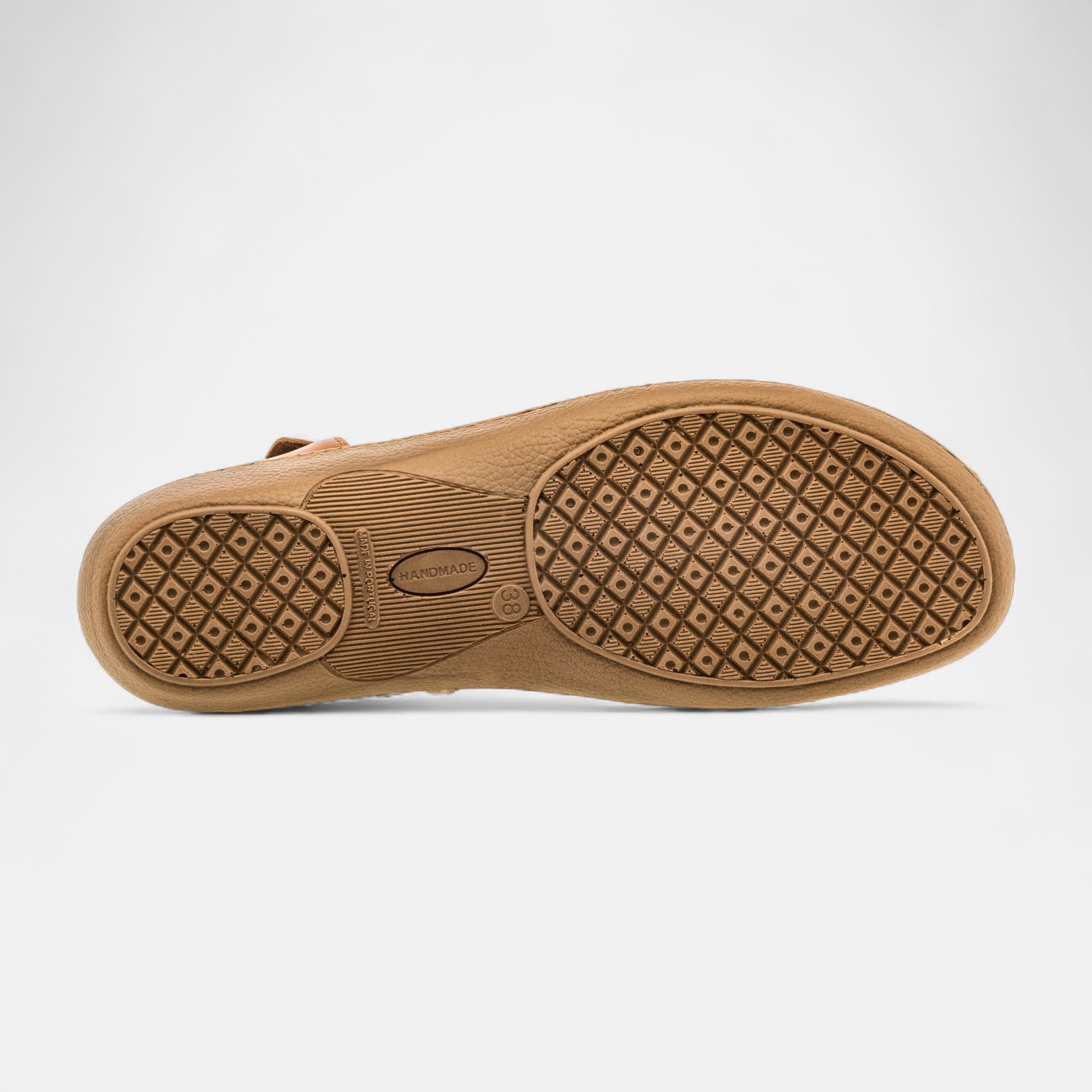 Nu-pieds confort Femme en cuir cognac