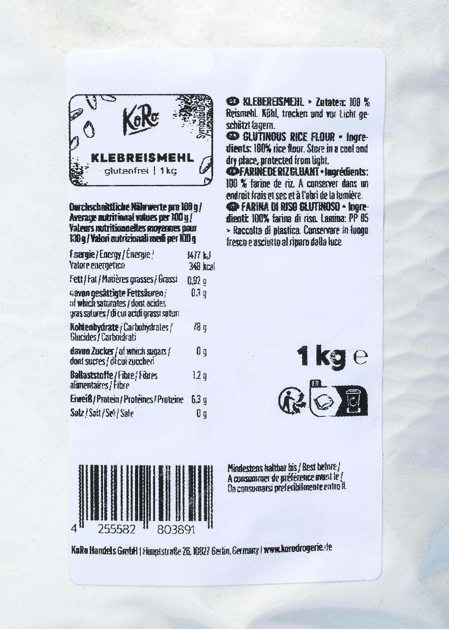 Klebreismehl 1 kg