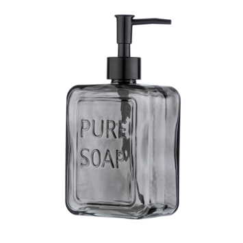 Wenko Pure Soap zeepdispenser glas grijs
