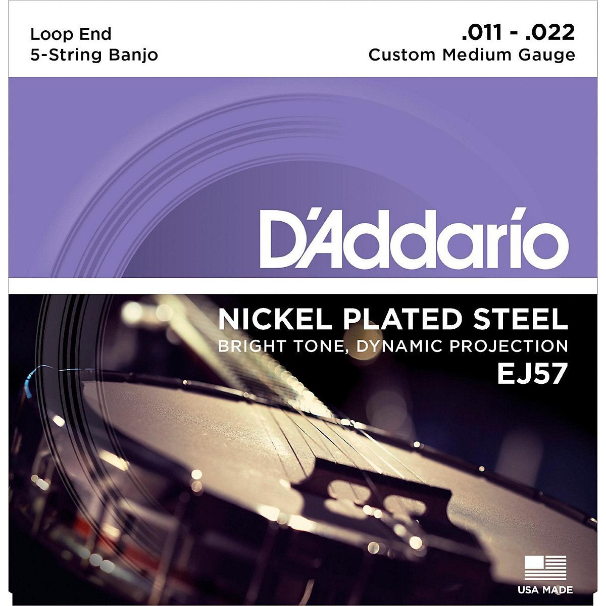 D'Addario EJ57 snarenset voor vijf-snarige banjo