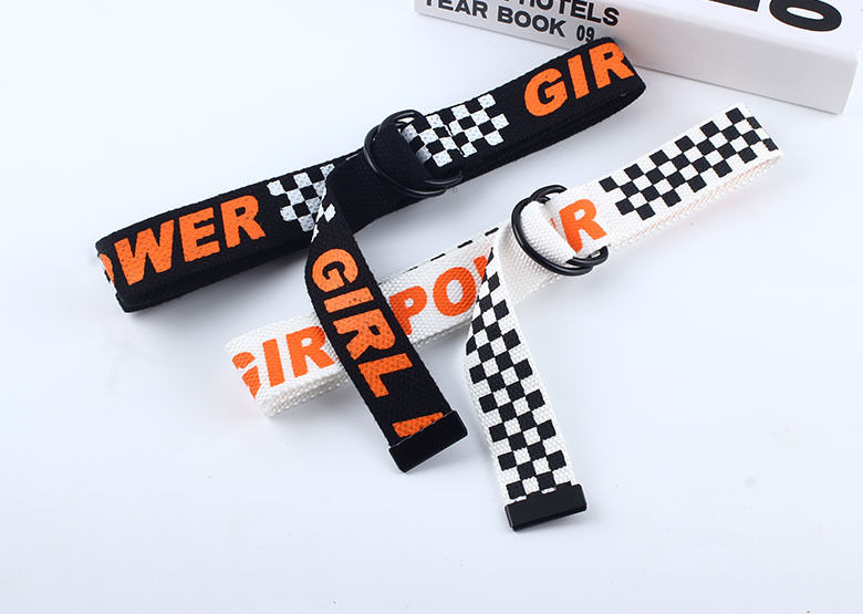 Rofuka - Canvas riem met checkerletters