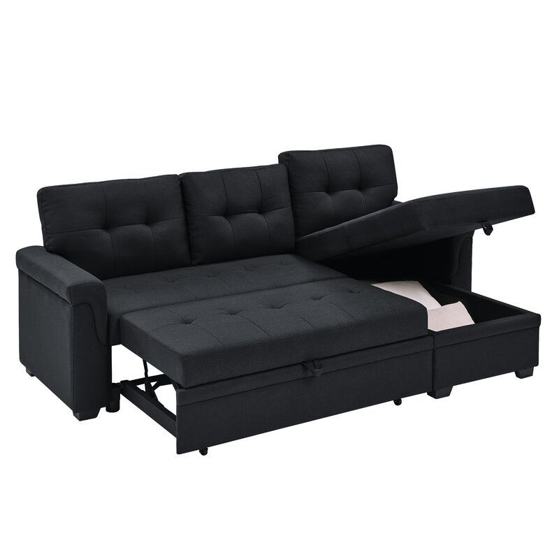 Gunnar 86&prime;&prime; Wide Reversible Sleeper Sofa & Chaise
