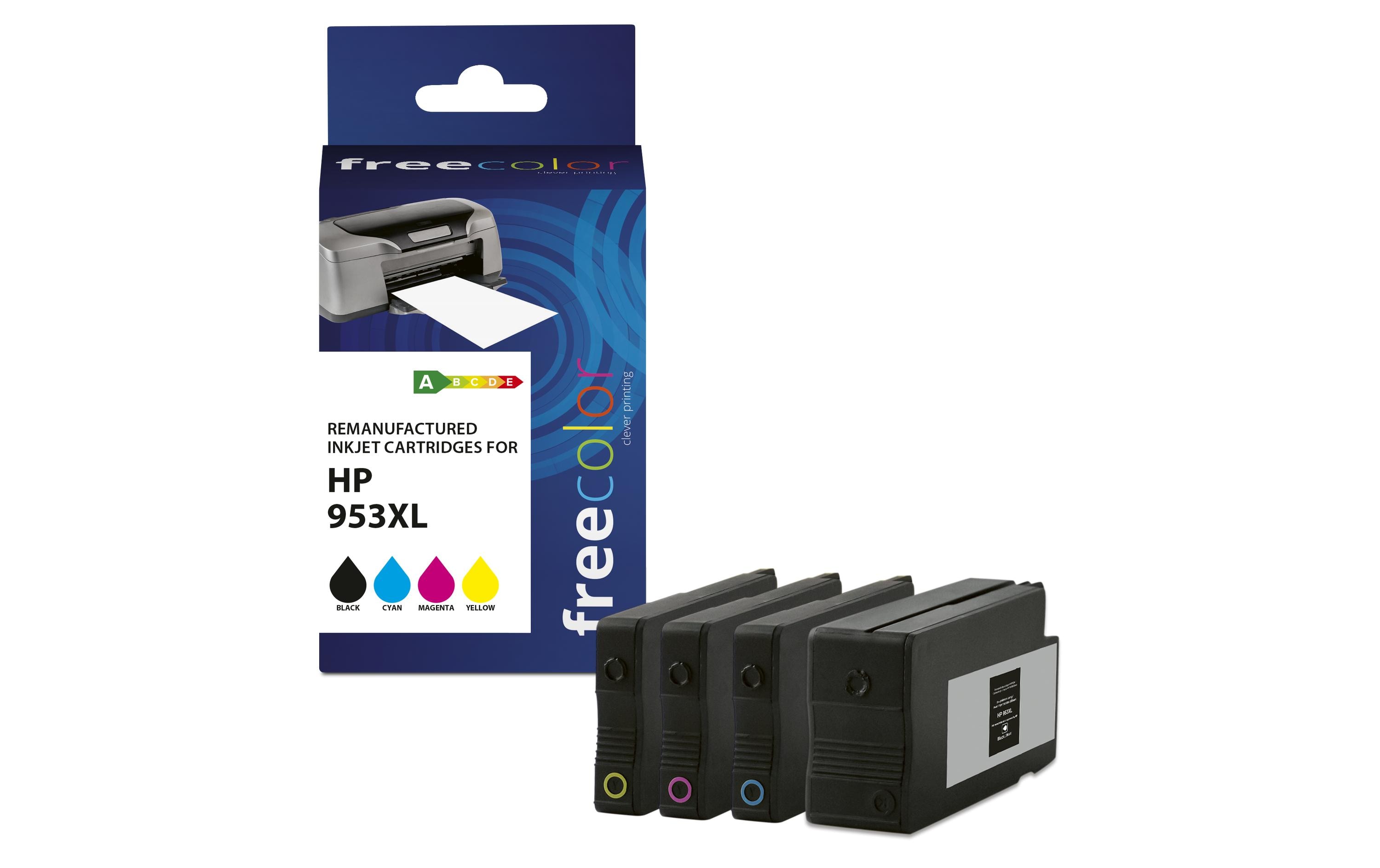 Tinte HP No. 953 XL Multipack ColorTintenset: Schwarz, Cyan, Magenta und Gelb