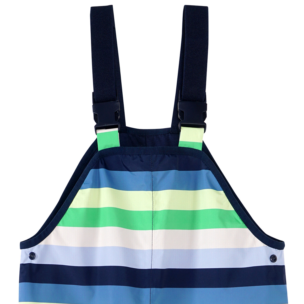 Topolino Kinder Regenhose mit bunten Streifen grün / dunkelblau