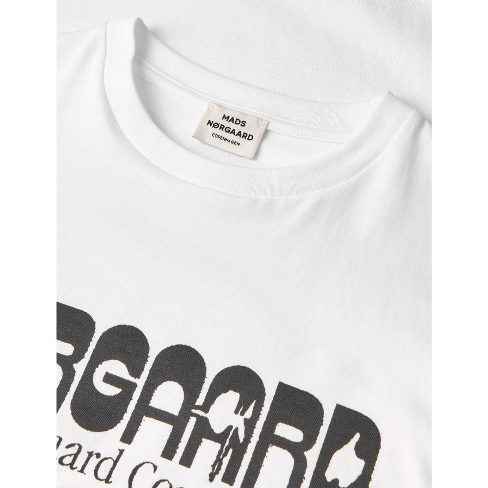Køb Mads Nørgaard White Printed T-shirt Thorlino T-shirt