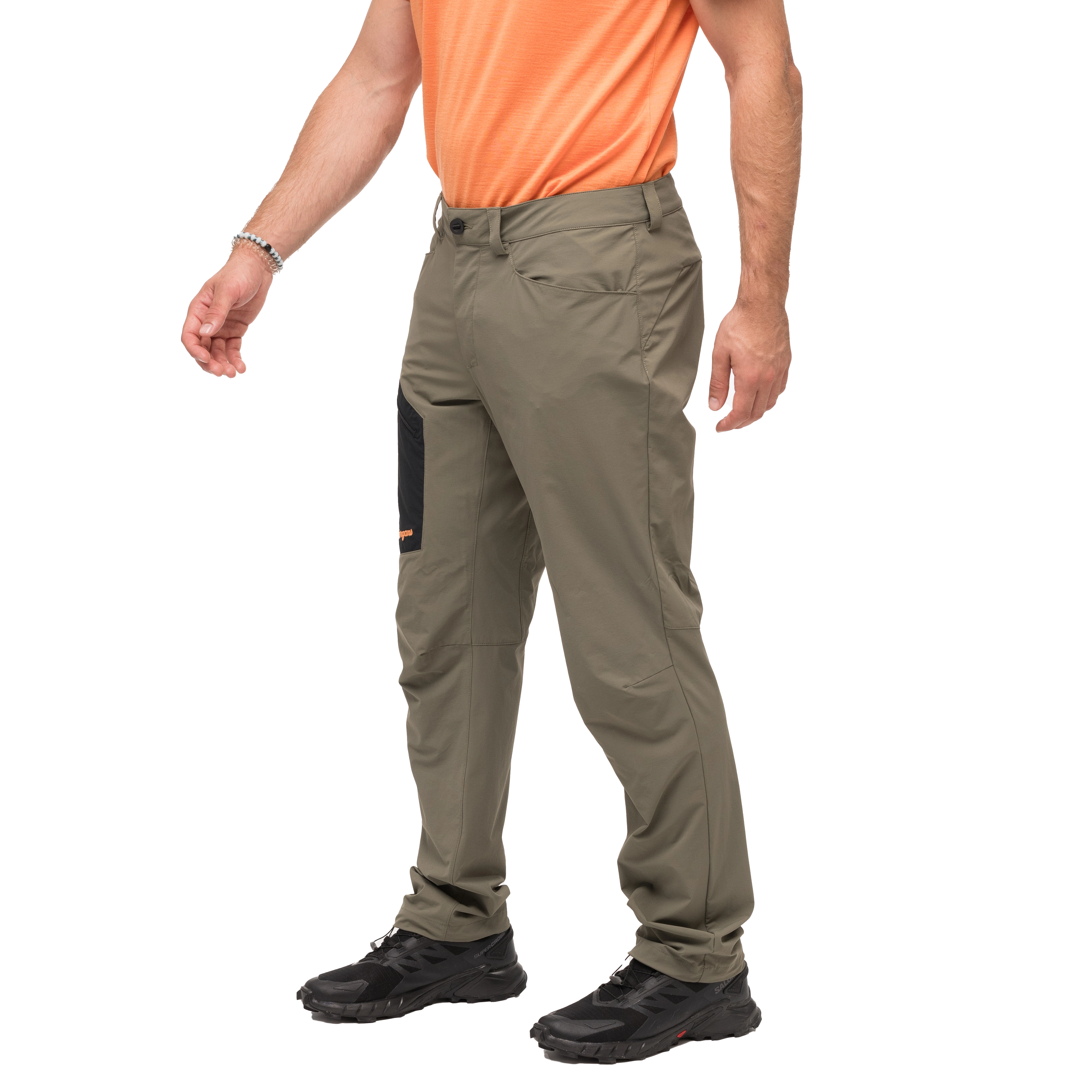 Vaagaa Light Softshell Pants Men Green Mud / Black