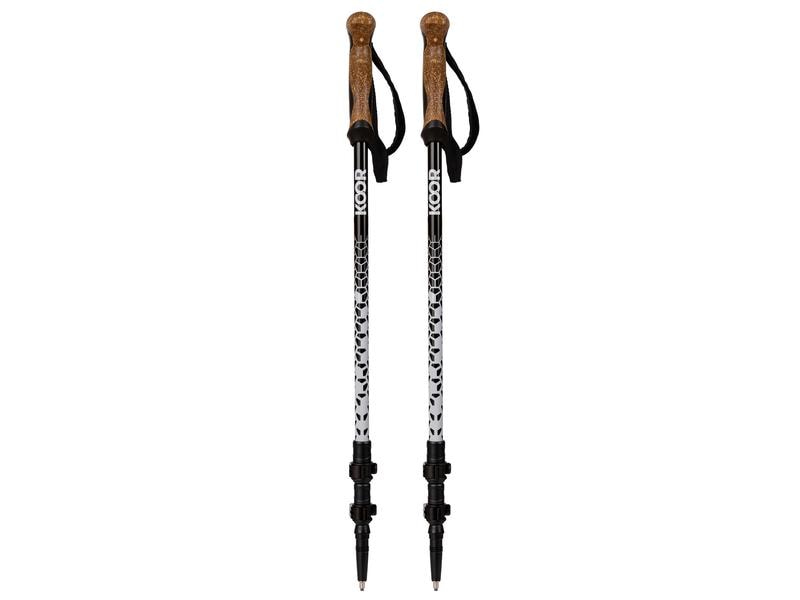 KOOR Wanderstock Aluminium Rivoola Kork Schwarz/Weiss Trekkingstöcke 62 - 140 cm