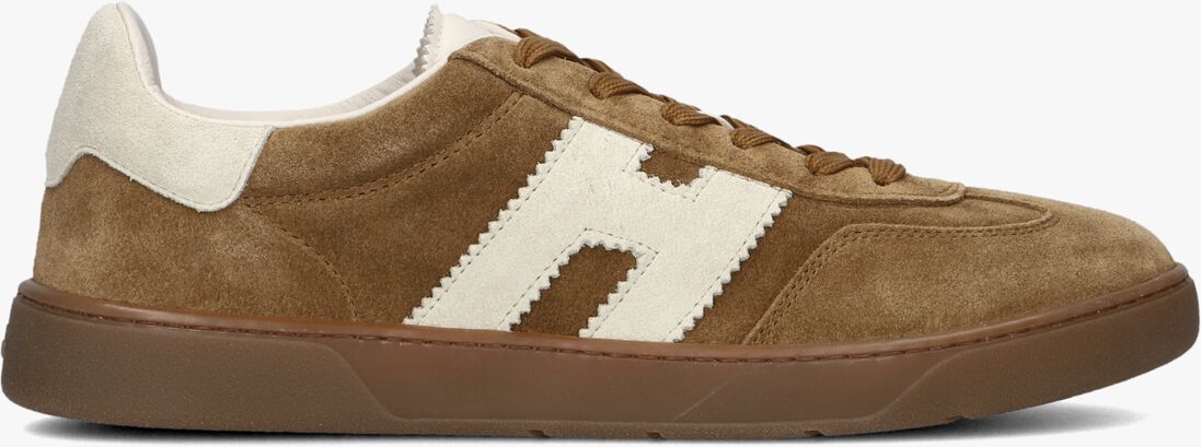 bruine hogan lage sneakers cool allacciato h