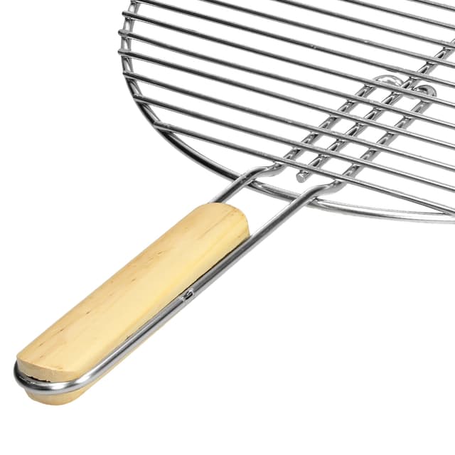Rustfrit stål grill rist grill rist med aftagelige håndtag Ø 54,5 cm
