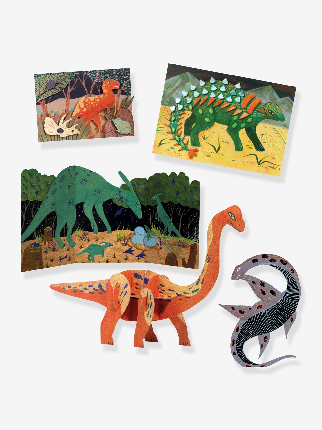 Estojo verde DJECO Mundo dos Dinossauros