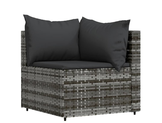 LES TENDANCES - Salon extérieur Salon de jardin-gris-3 places-63x63x0.4-485074