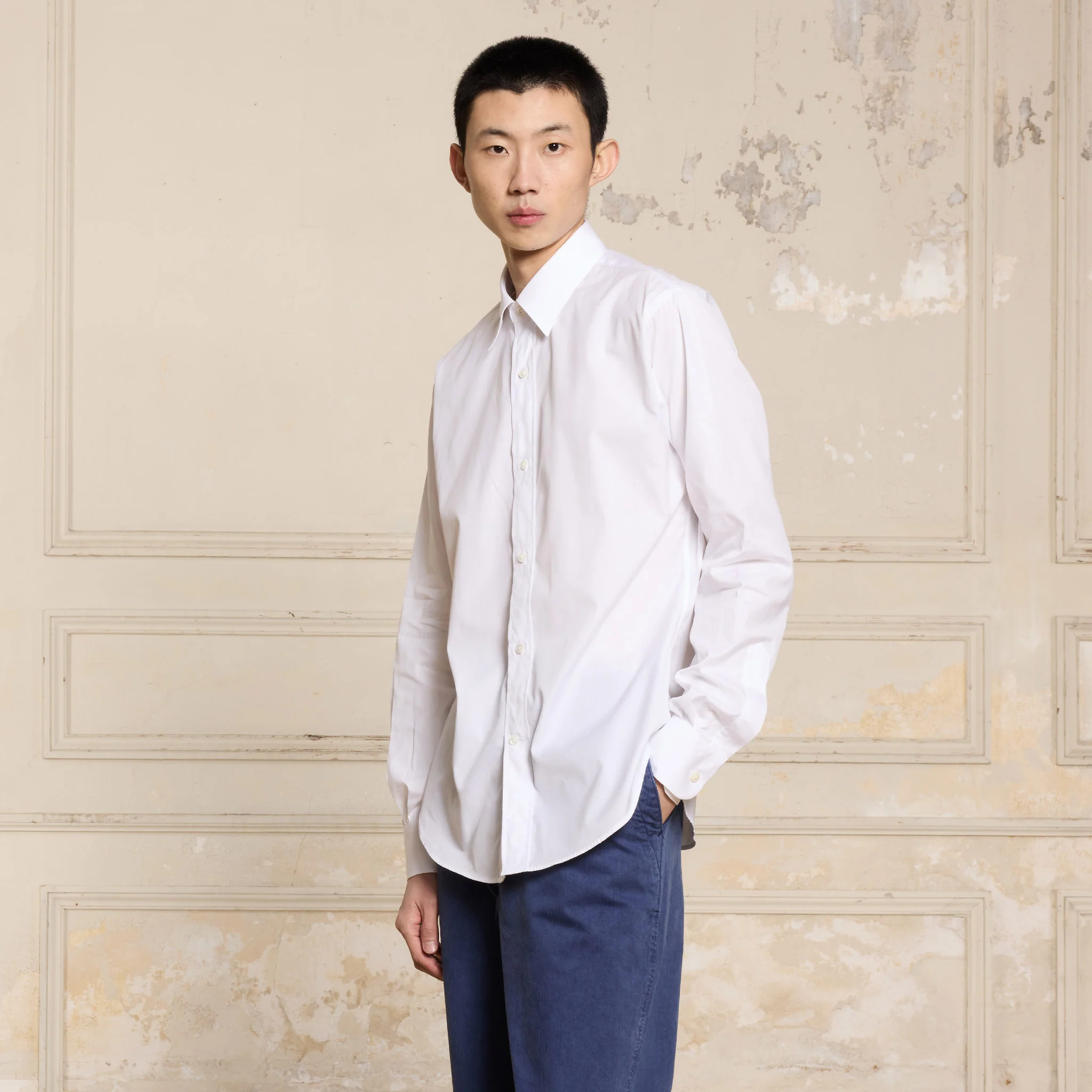 White Pima cotton shirt
