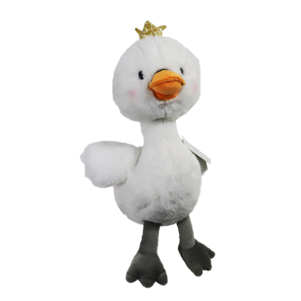 Boon Gans Pluche Wit met Kroon - Piep 38 cm