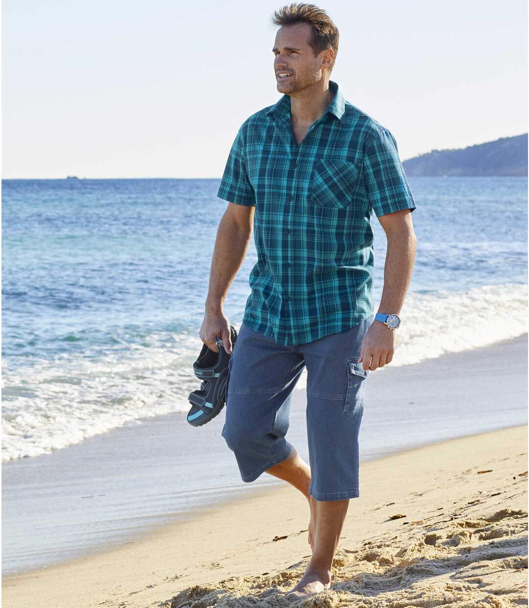 Pantacourt Cargo Jean Stretch Confort