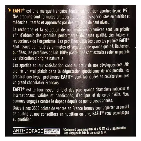 Eafit Gainer Max Double Chocolat 2.9kg