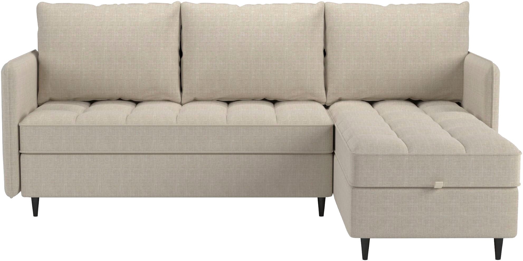 Dorel Home Ecksofa »LINDHUS, L-Form, verschiedene Stellvarianten, Schlaf-Liege« Modulsofa, Recamiere, grosser Bettkasten, Cord, Chenille
