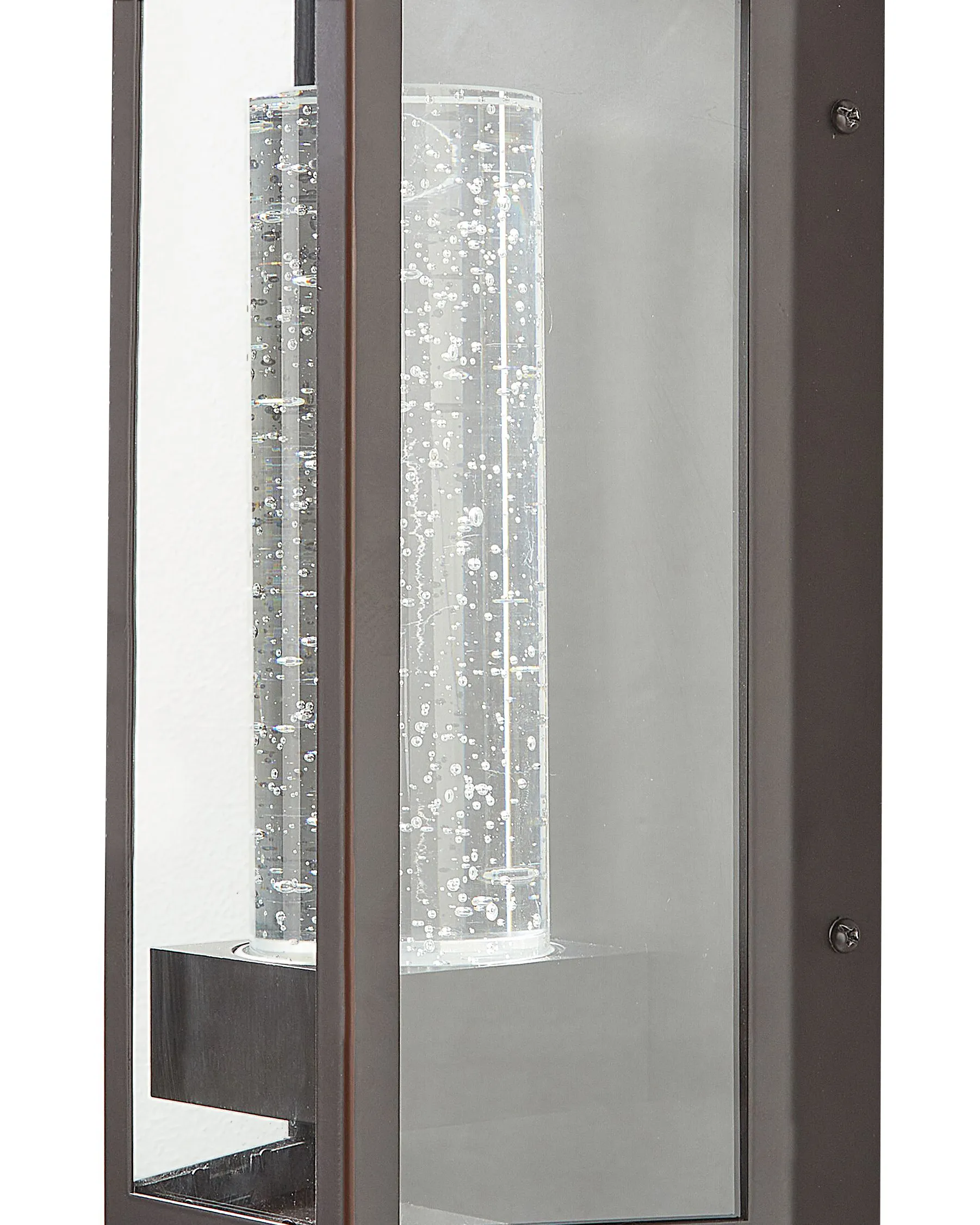 Buiten LED wandlamp FRUID met bewegingssensor Bruin