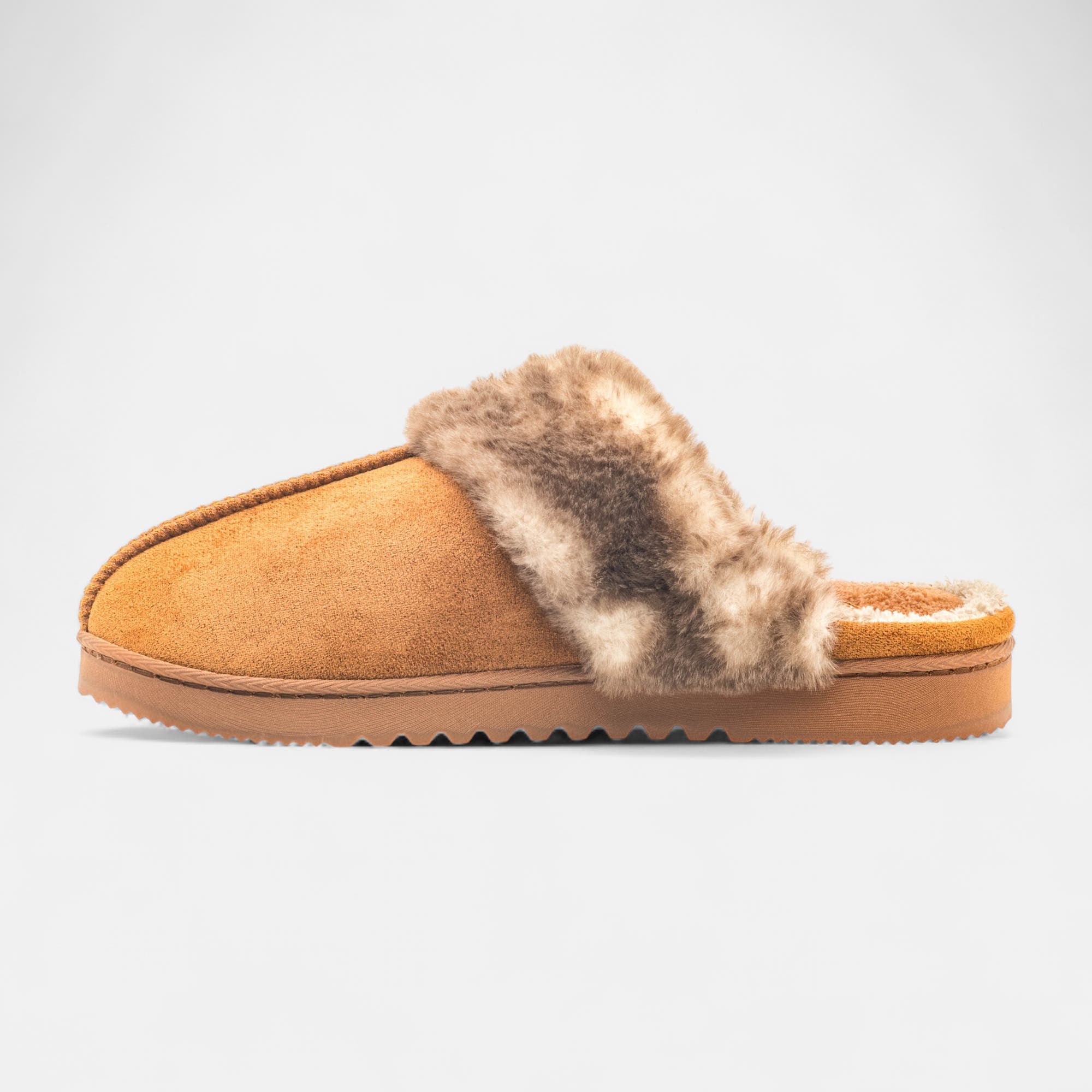 Pantoufles mules Femme cognac