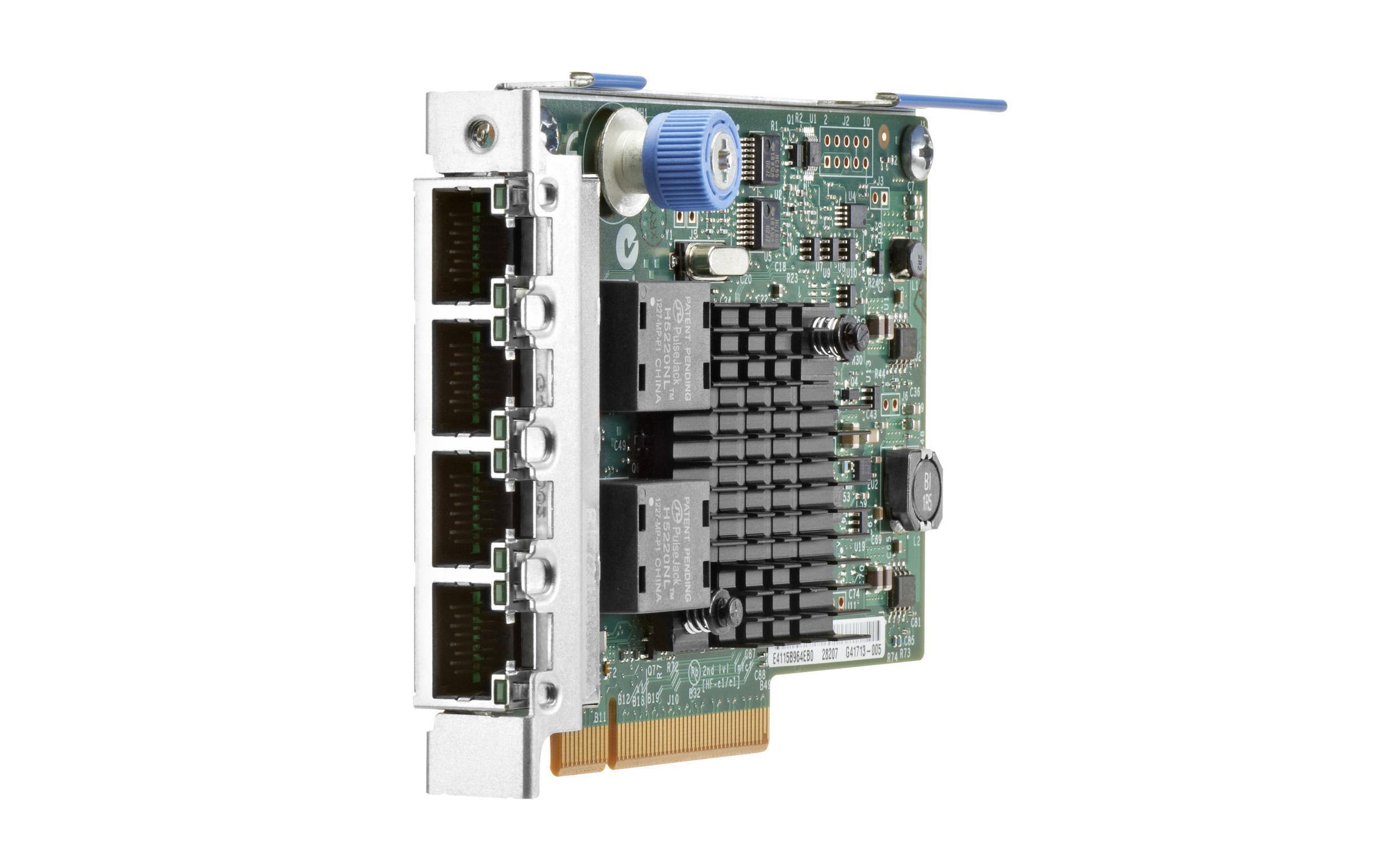 Netzwerk-Adapter 665240-B21 PCI-Express x4<br>HPE Netzwerk 1Gb 4-port 366FLR Adapter