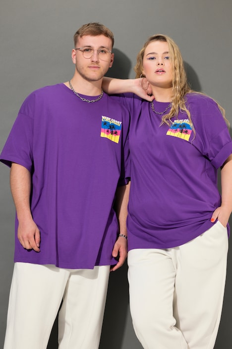 T-Shirt, Rundhals, Rücken California Print, Unisex