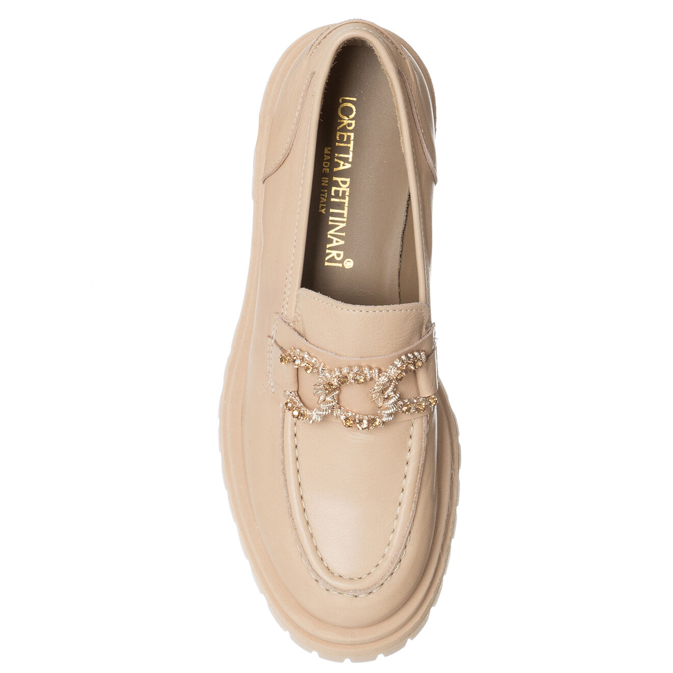 Loretta Pettinari Mocassins en Cuir Uslo  beiges - Talon 4.5 cm