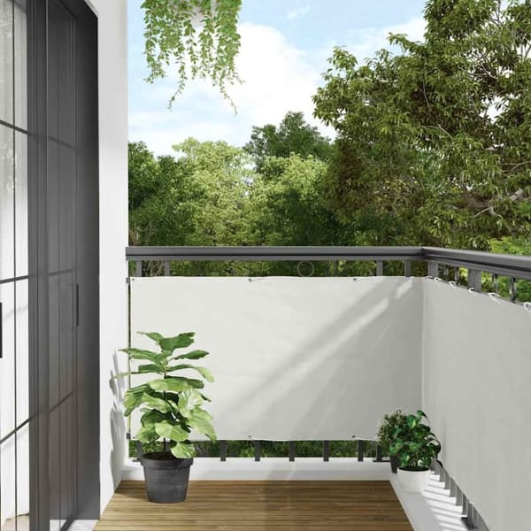 vidaXL Balkongskjerm hvit 400x75 cm PVC