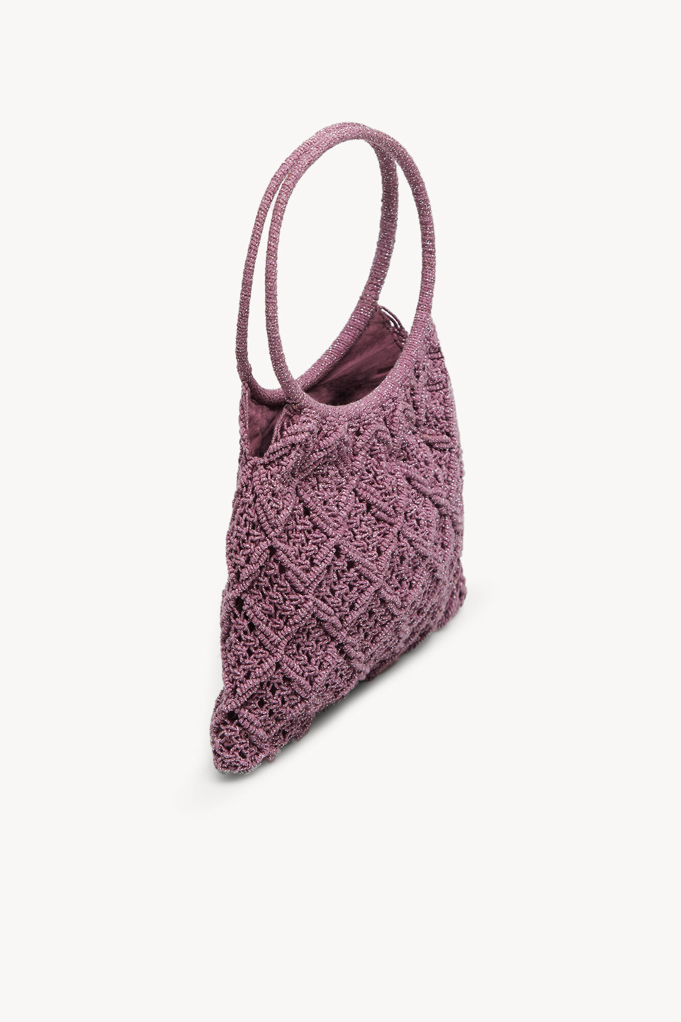 Bolsa de crochê com cordão Dafne - Rosa