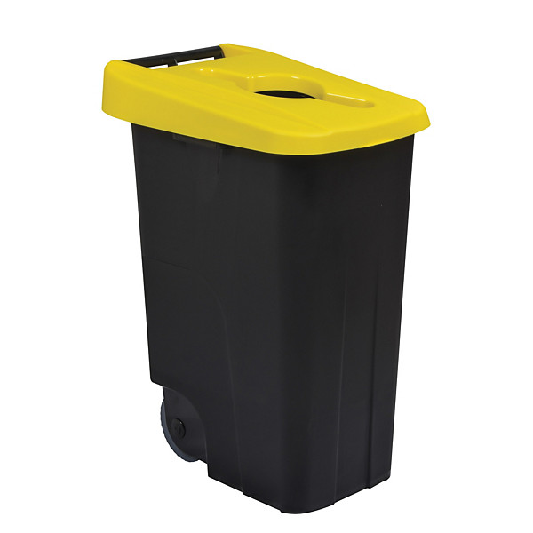 ROSSIGNOL Poubelle de tri mobile - 85l - movatri  - noir / jaune