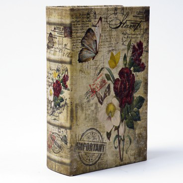 Buchhülle 'Rose', T 5 cm, B 11 cm, H 17 cm von fischer's lagerhaus