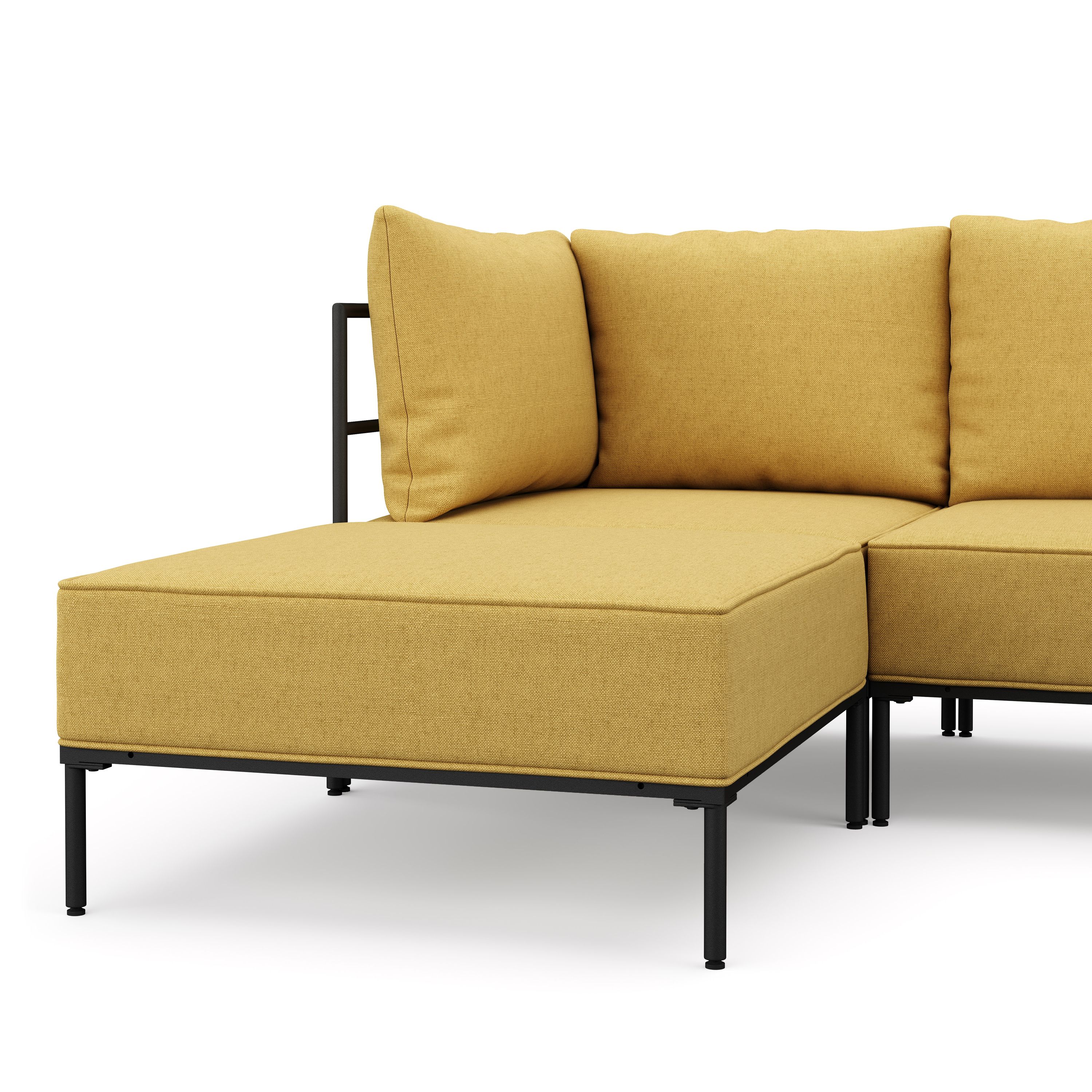 Ecksofa ETHAN 3-Sitzer gelb