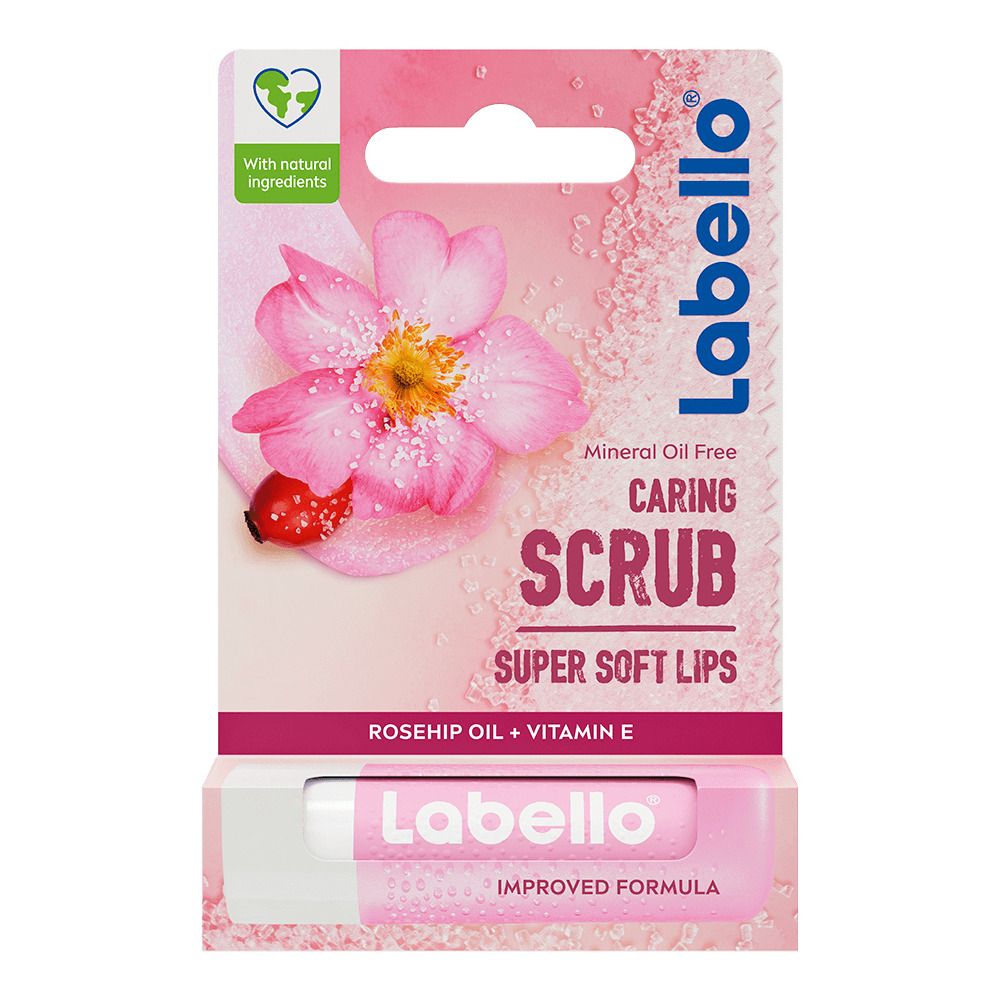 Labello Caring Lip Scrub Rosehip Oil - 5,5 ml.