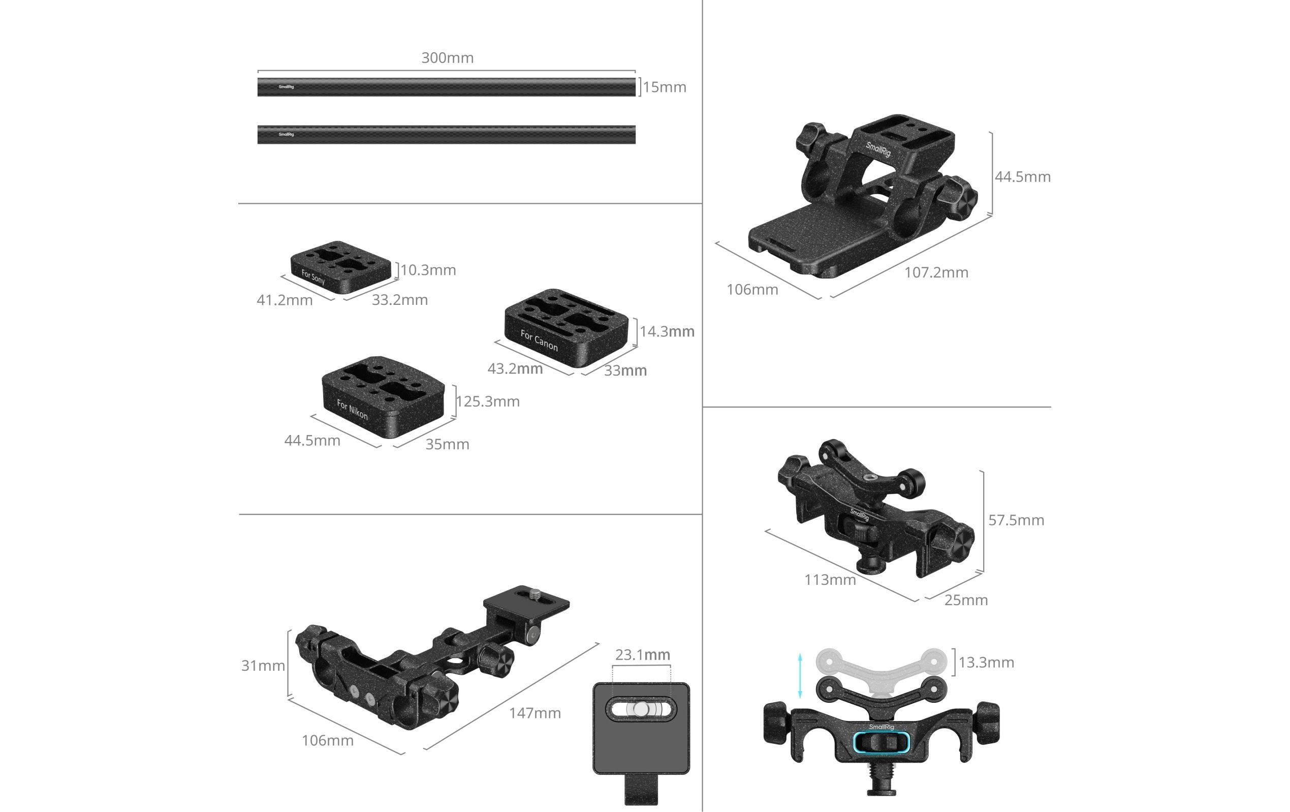 Kit für Tierfotografie Touch & Go Plate S<br>Objektivstütze für die Wildlife-Fotografie