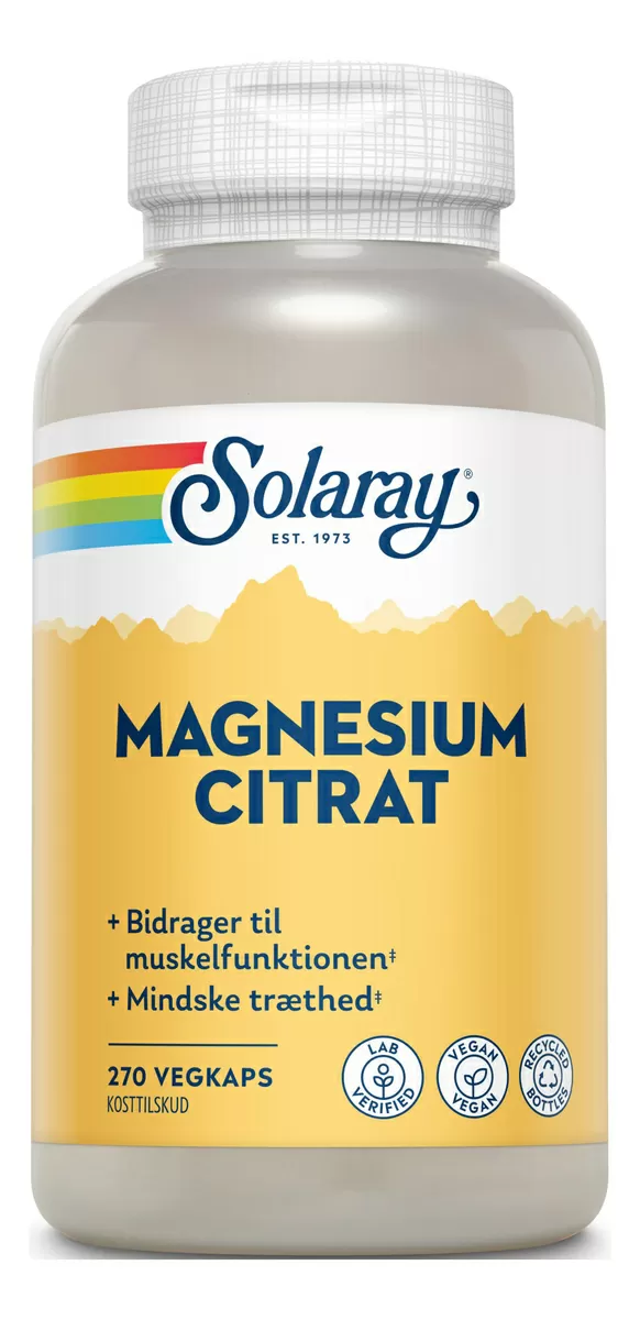 Solaray Magnesium Citrat - 270 kaps.