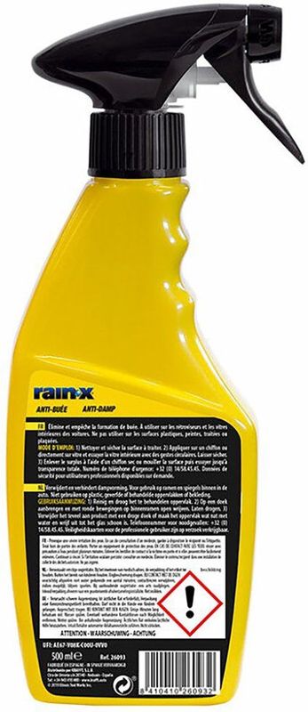 Rain-X - Anti-Damp Glas- en Ruitenreiniger - 500ml - Voorkomt Condensvorming