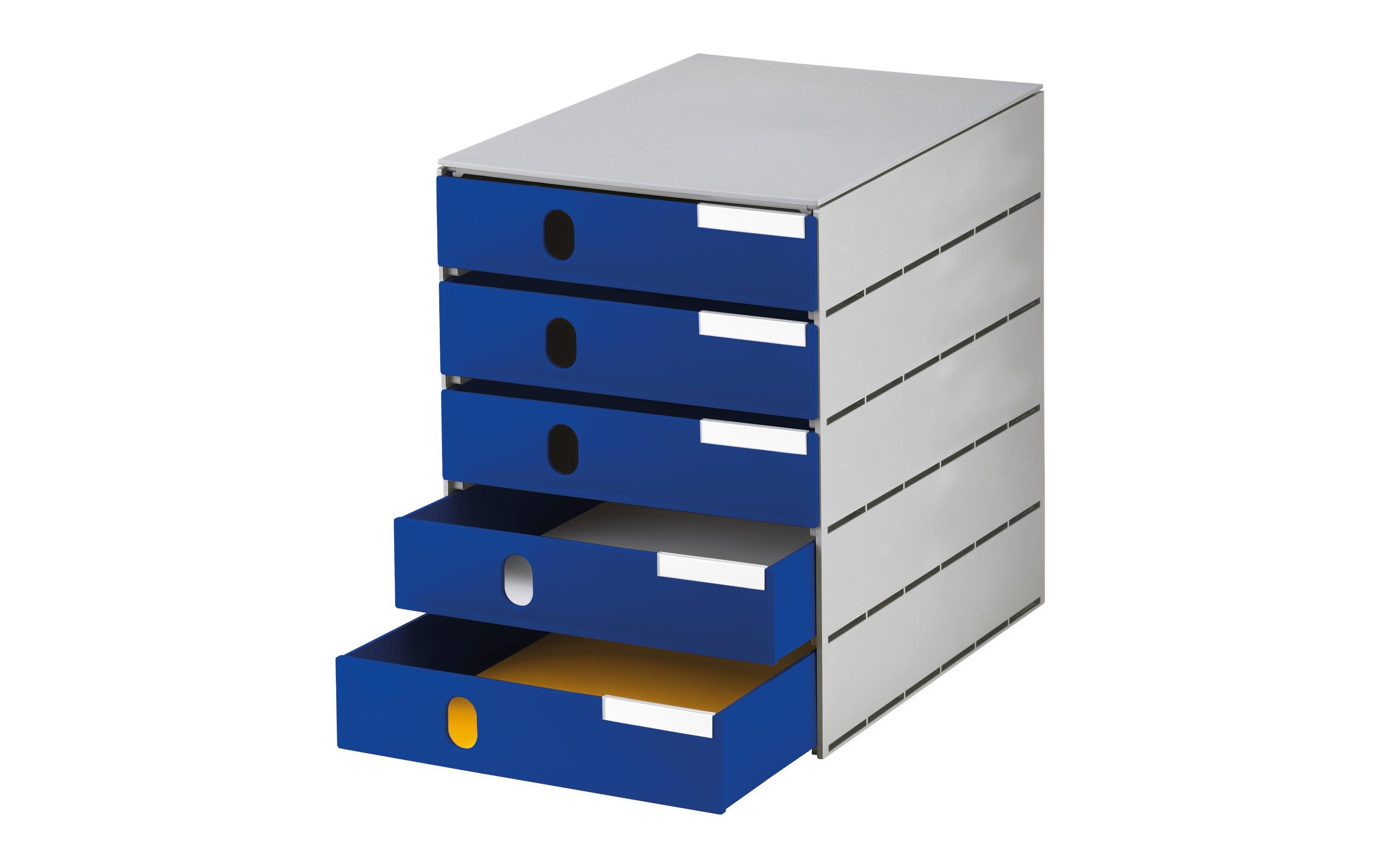 Schubladenbox Styroval-Pro 5 Schubladen, BlauGehäuse mit Schubladen-Elementen