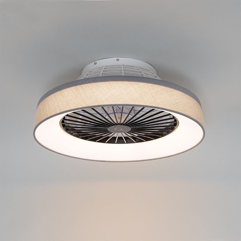 Plafondventilator grijs met ster effect 47cm incl. LED dimbaar met afstandsbediening - Emily