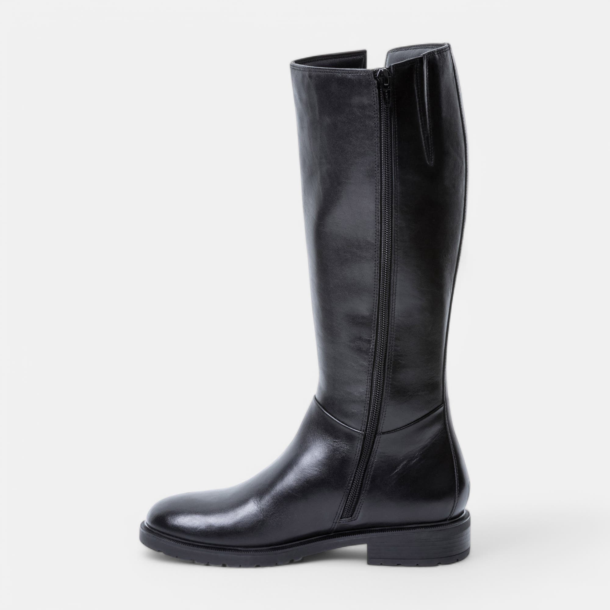 Bottes Femme en cuir noir