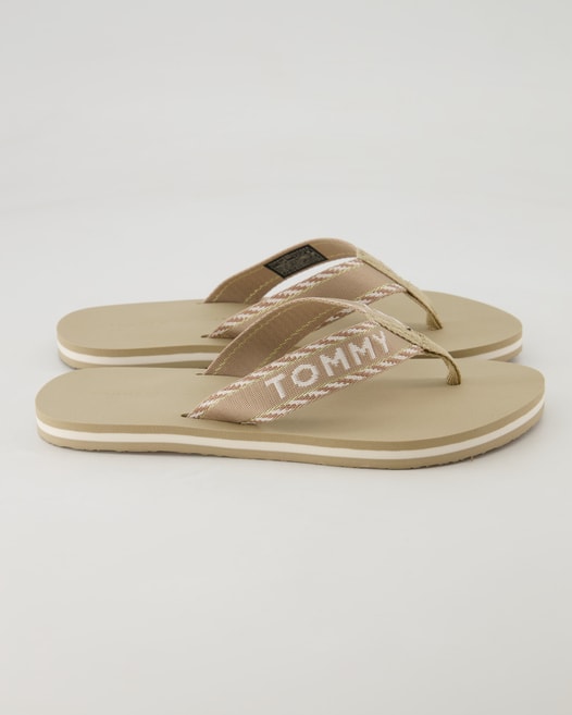 Tommy Hilfiger Webbing Zehentrenner in Beige