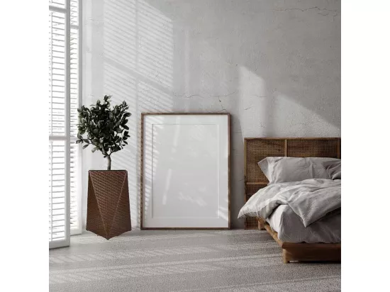Cache-pot en rotin marron 31x31x56h