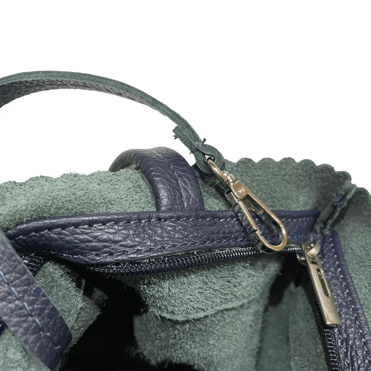 Leren Shopper Met golvende rand