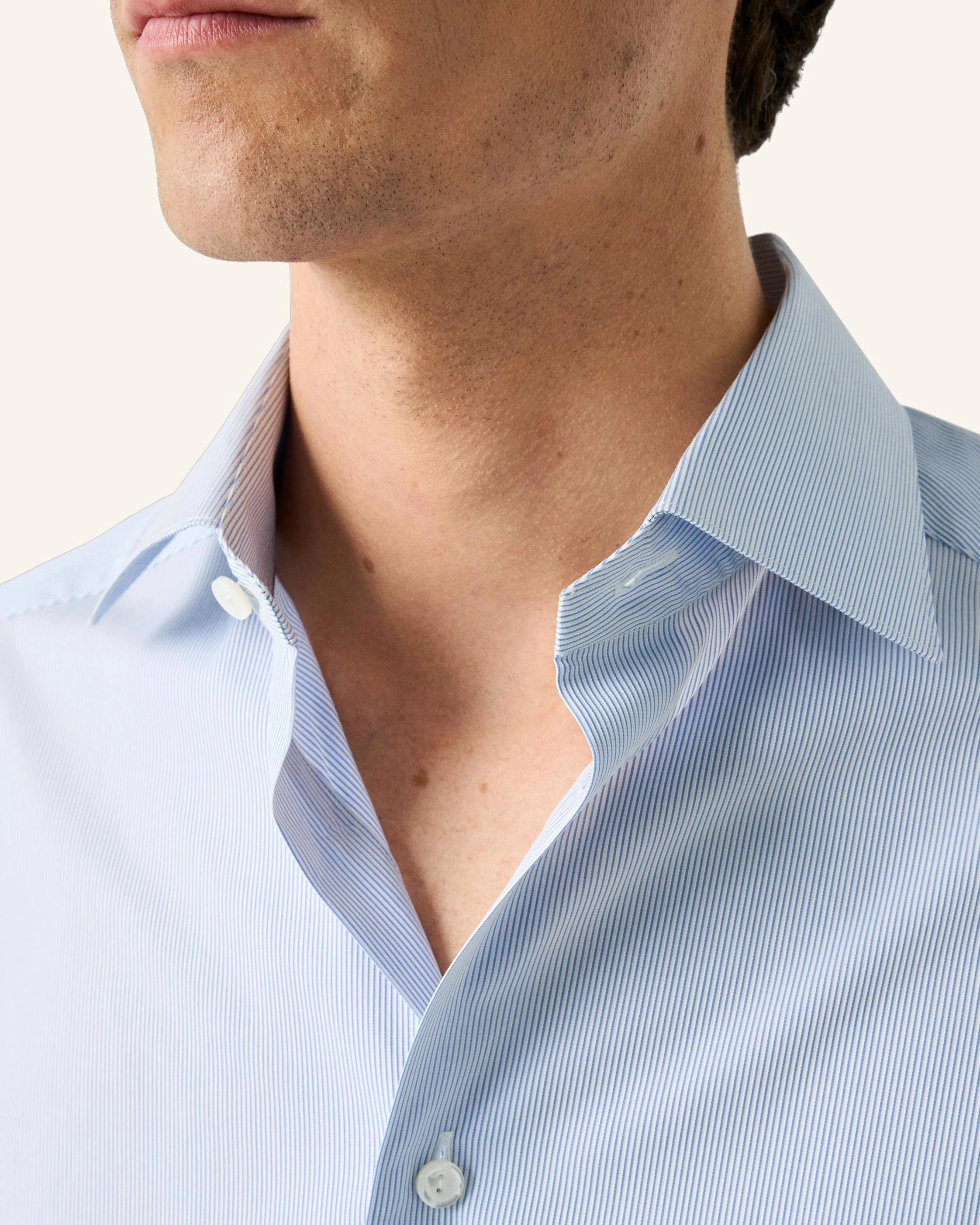 ETON Hemd Baumwolle Piqué Gestreift Slim Fit