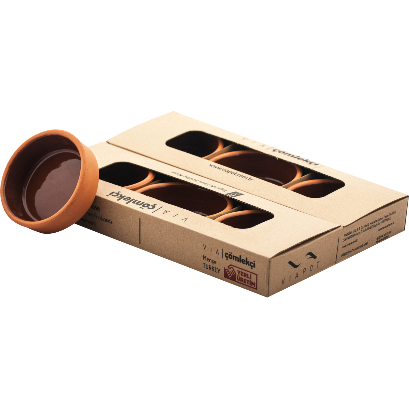 Schalen Terracotta 6er Durchmesser 12 cm braun