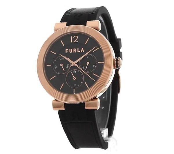 Furla Ladies Furla Block Black Rose Watch WW00011002L3