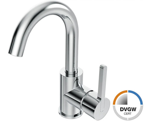 Jungborn OMEGA wastafelkraan, DVGW-gecertificeerd, chroom