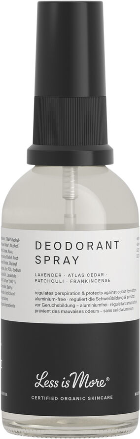 Less Is More Organic Deodorant Spray, 50 ml.