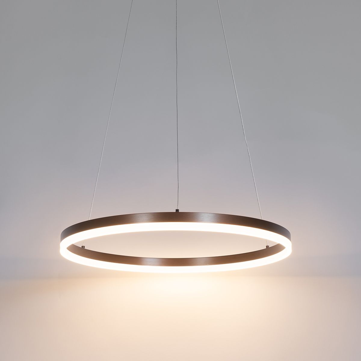 Hanglamp donkerbrons 60 cm incl. LED 3-staps dimbaar - Anello