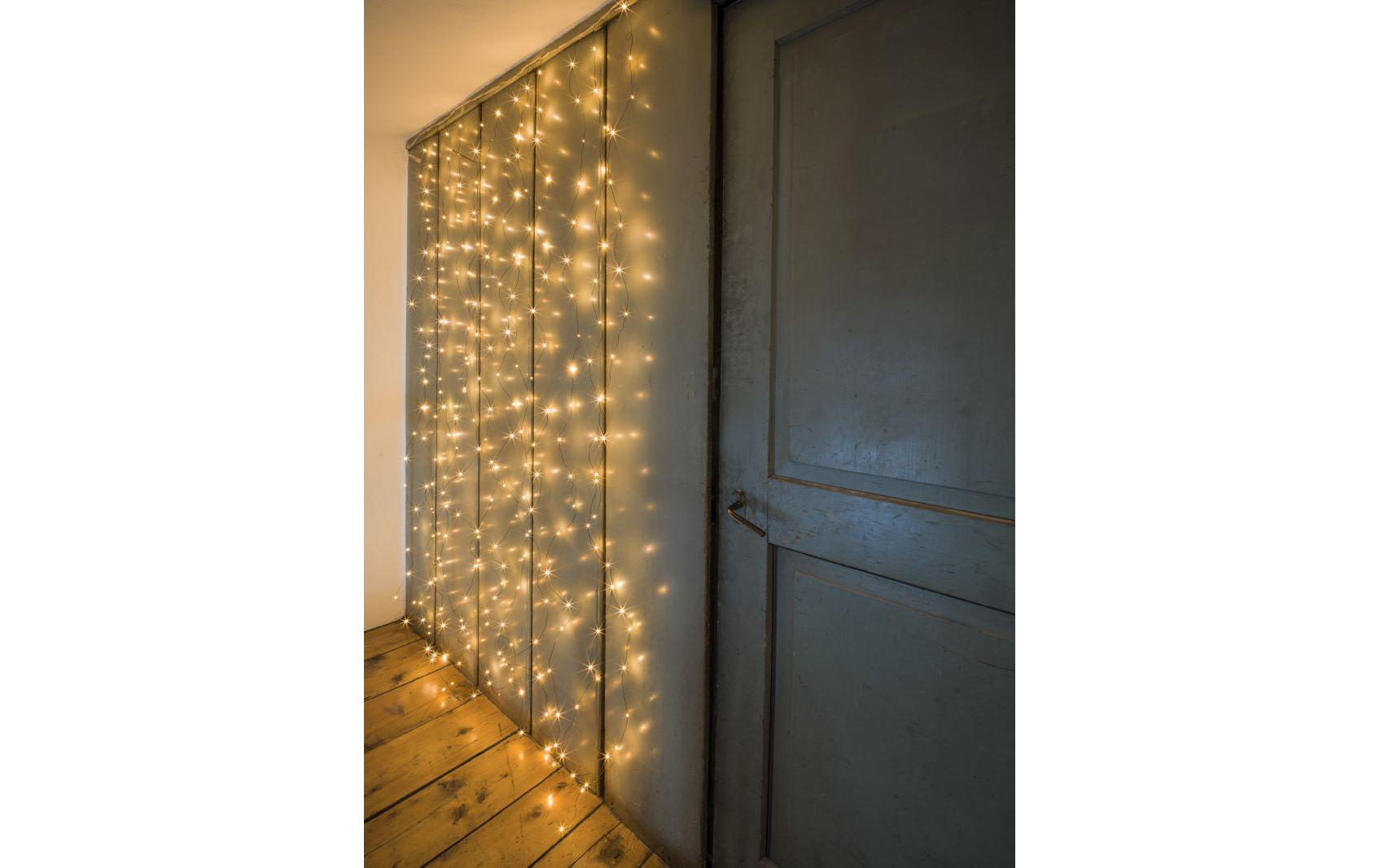 LED-Lichtervorhang Angel Hair, 256 LEDs, 1.6x1.6m, SchwarzLED Weihnachtsdekoration