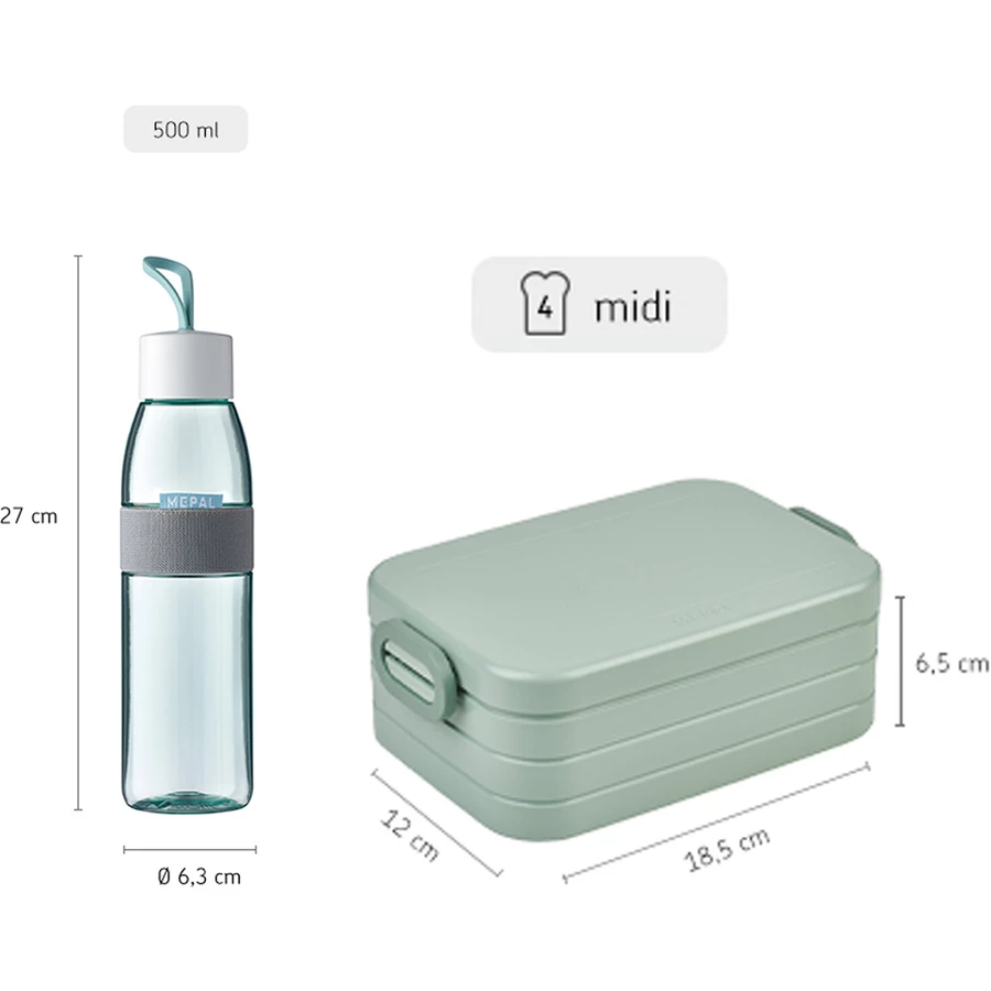 Mepal Lunchset Ellipse + TAB 2er Set mint