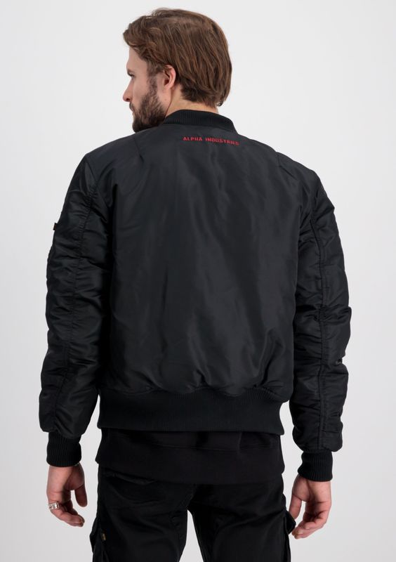 ALPHA INDUSTRIES - MA-1 D-Tec Bomberjack - Zwart - 100% Nylon