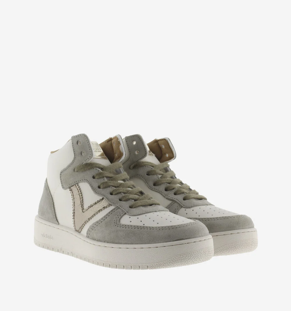MADRID SPLIT LEATHER & METAL MID BOOTKAKI